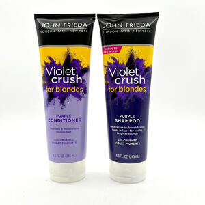 Lot of 2 John Frieda Violet Crush Purple Blondes Shampoo & Conditioner 8.3 oz